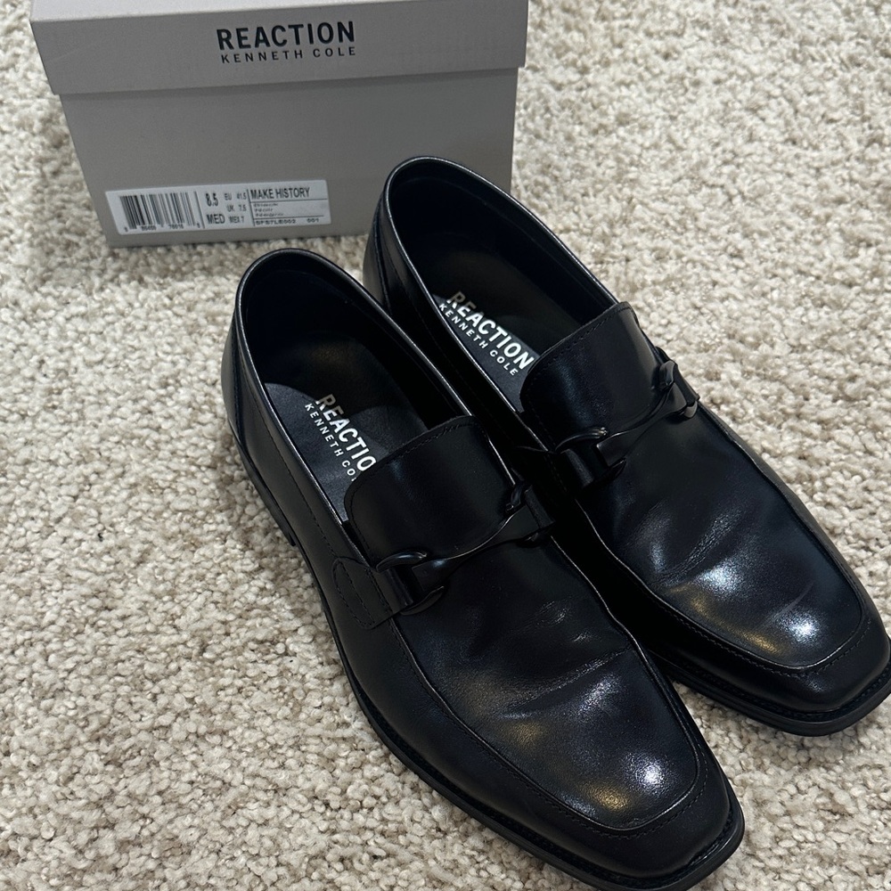 Kenneth Cole Reaction Men's Sleek Black Slip-Ons